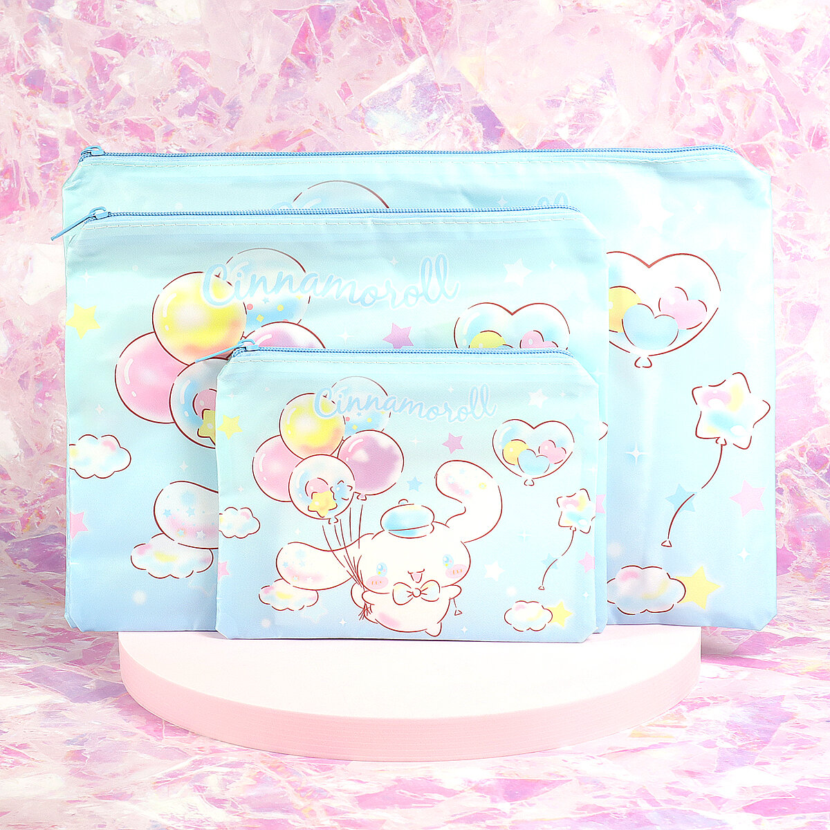 Necessär 3-pack - Cinnamoroll med ballonger
