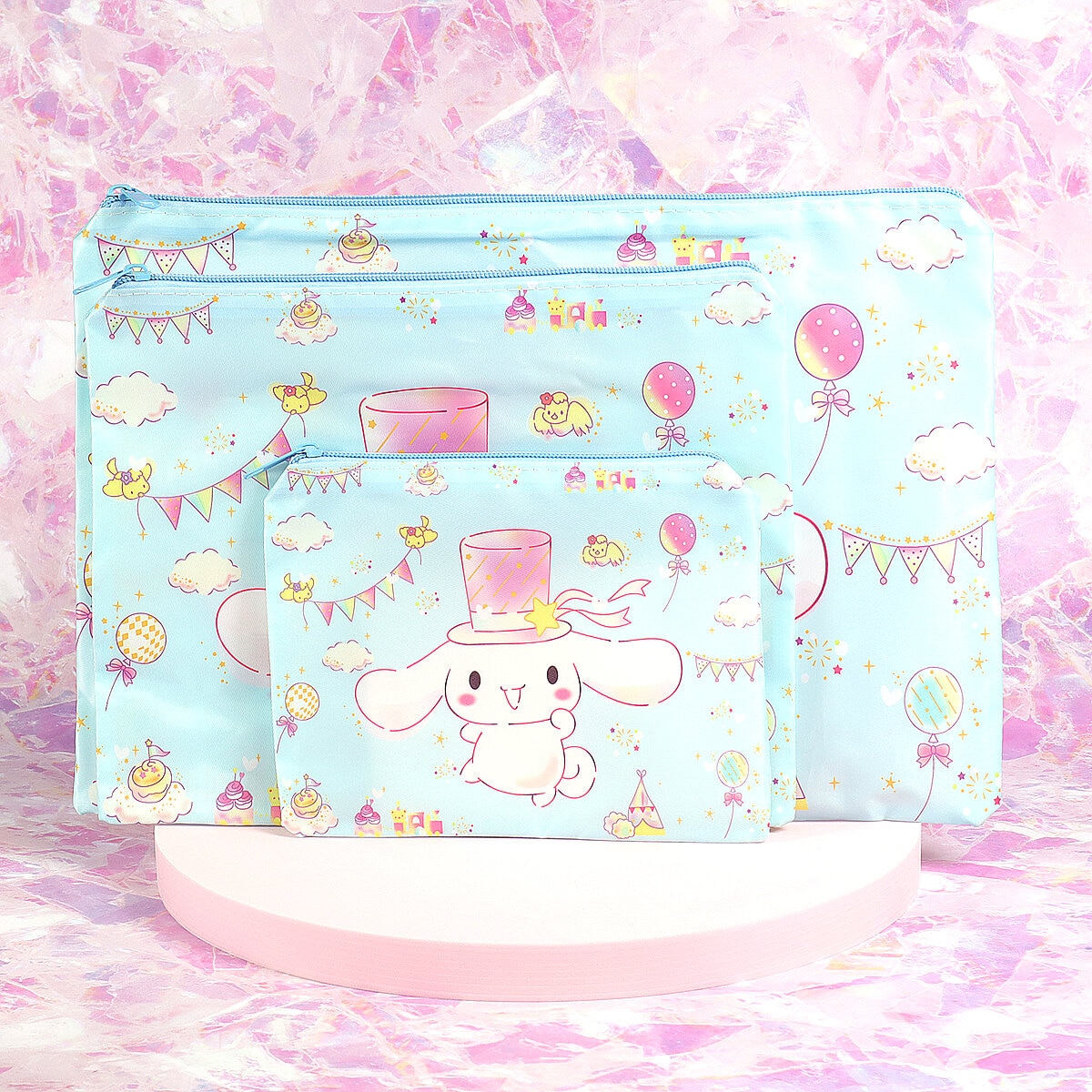 Necessär 3-pack - Cinnamoroll med hatt