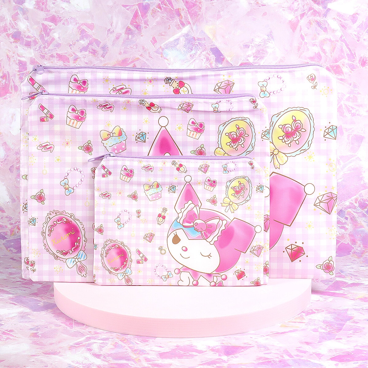 Necessär 3-pack - Beauty Queen Kuromi