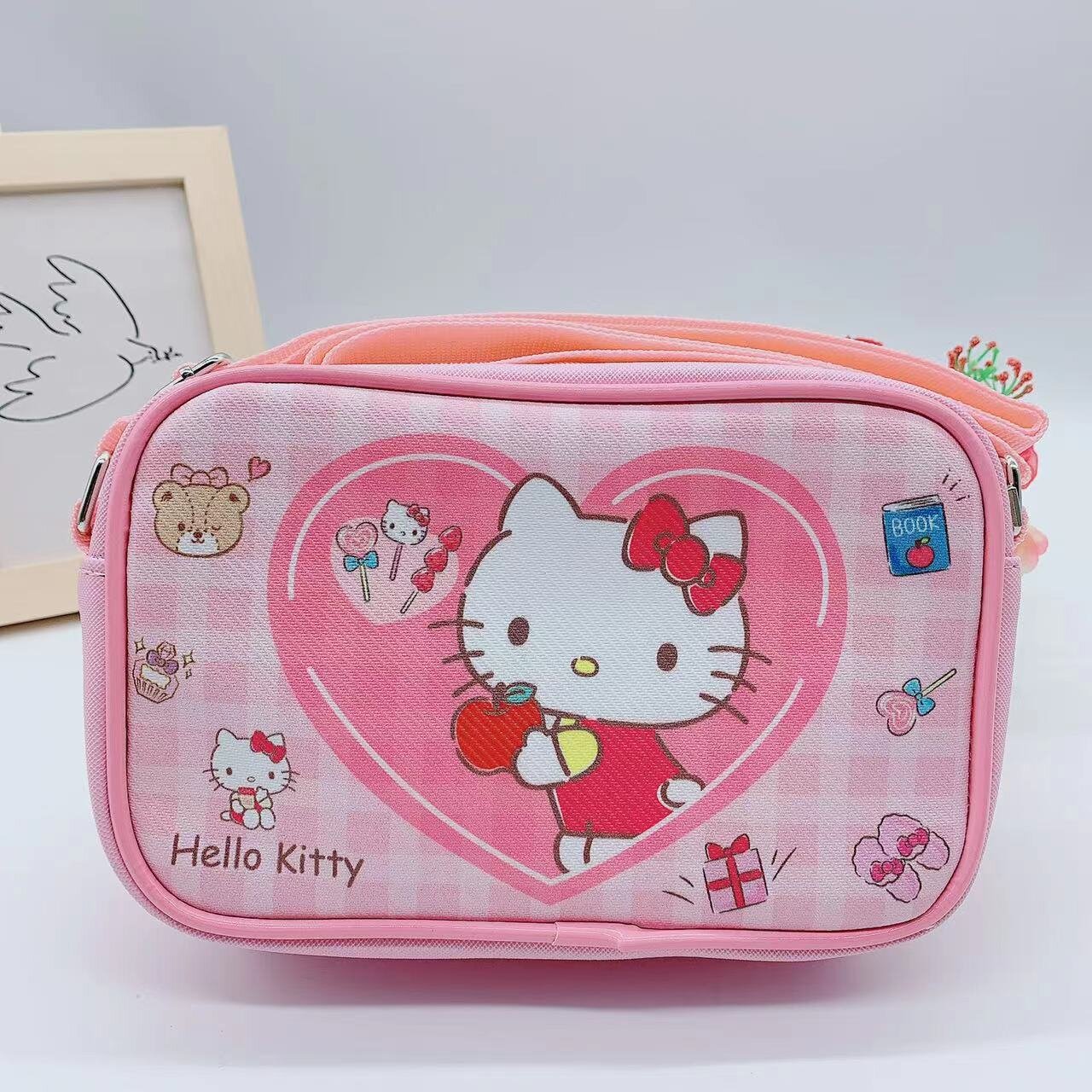 Liten rutig handväska Hello Kitty
