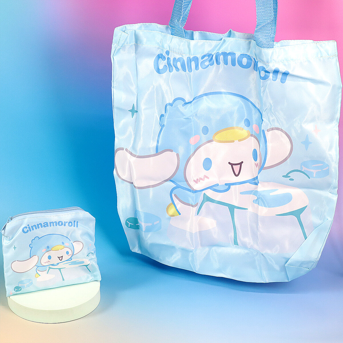 Ihopvikbar shoppingpåse - Cinnamoroll-pingvin