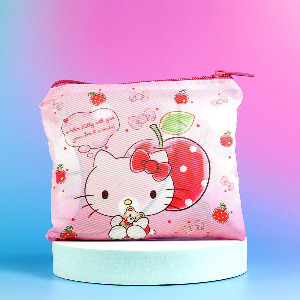 Ihopvikbar shoppingpåse - Hello Kitty apple 