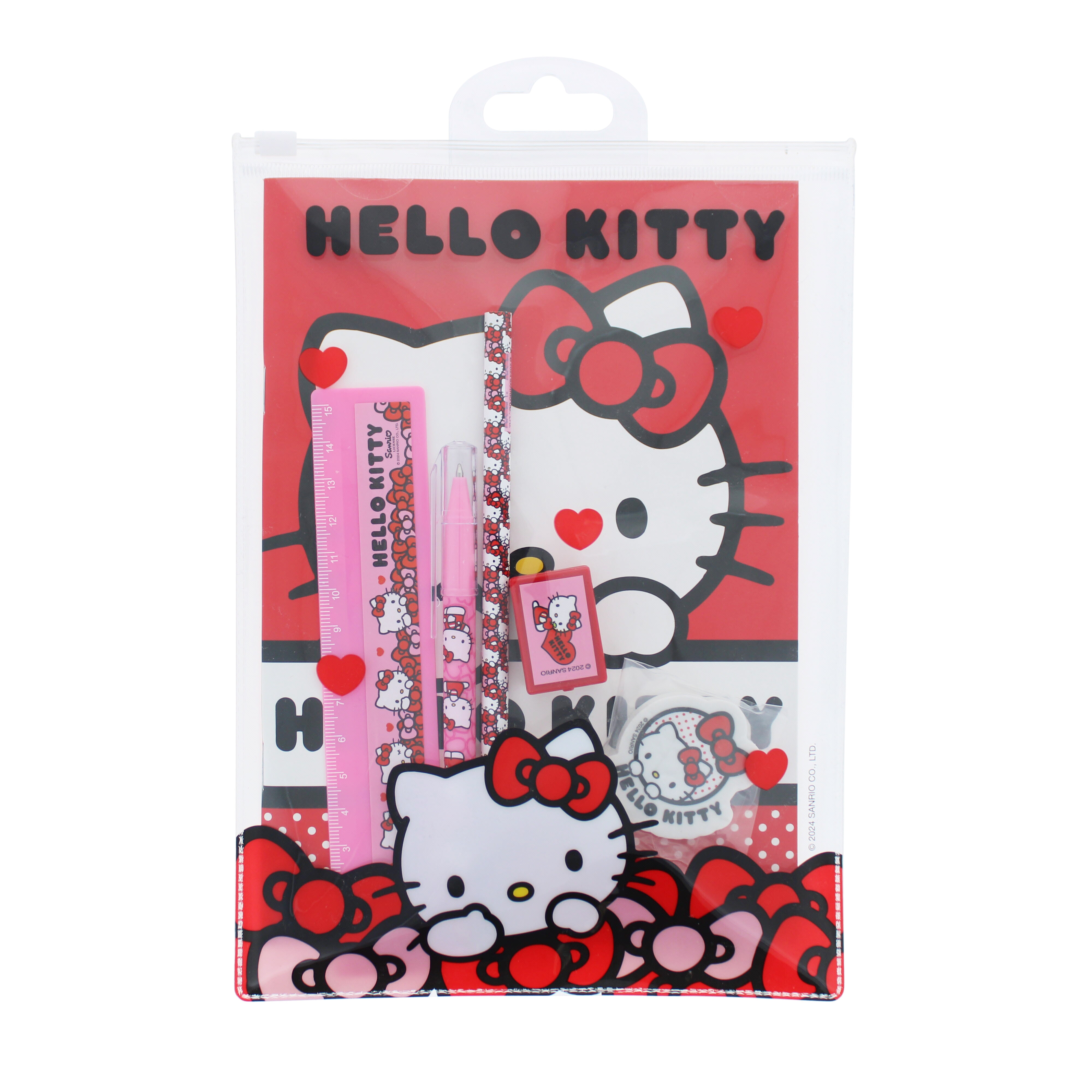 Stationery set, Hello Kitty Hearts & Bows