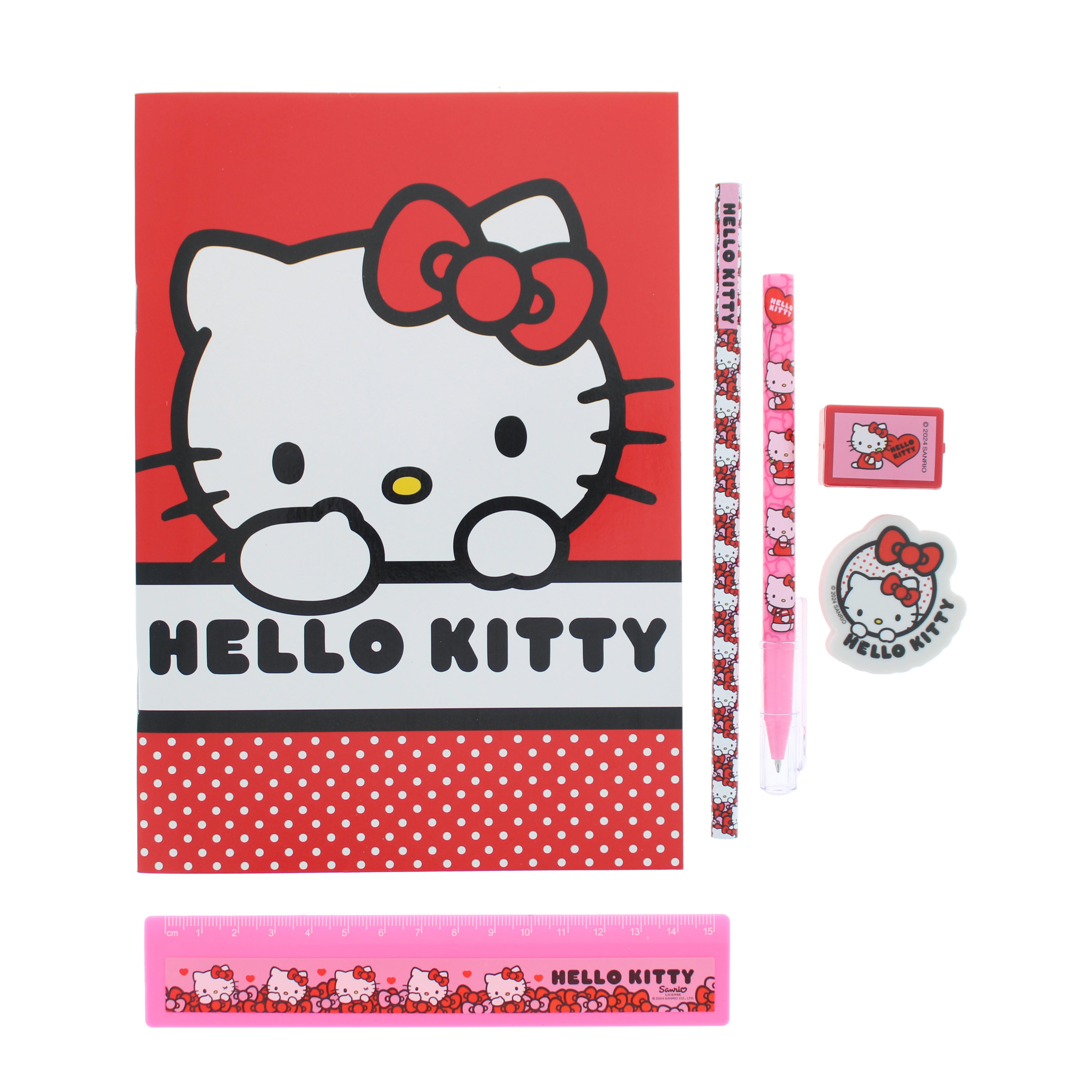 Stationery set, Hello Kitty Hearts & Bows