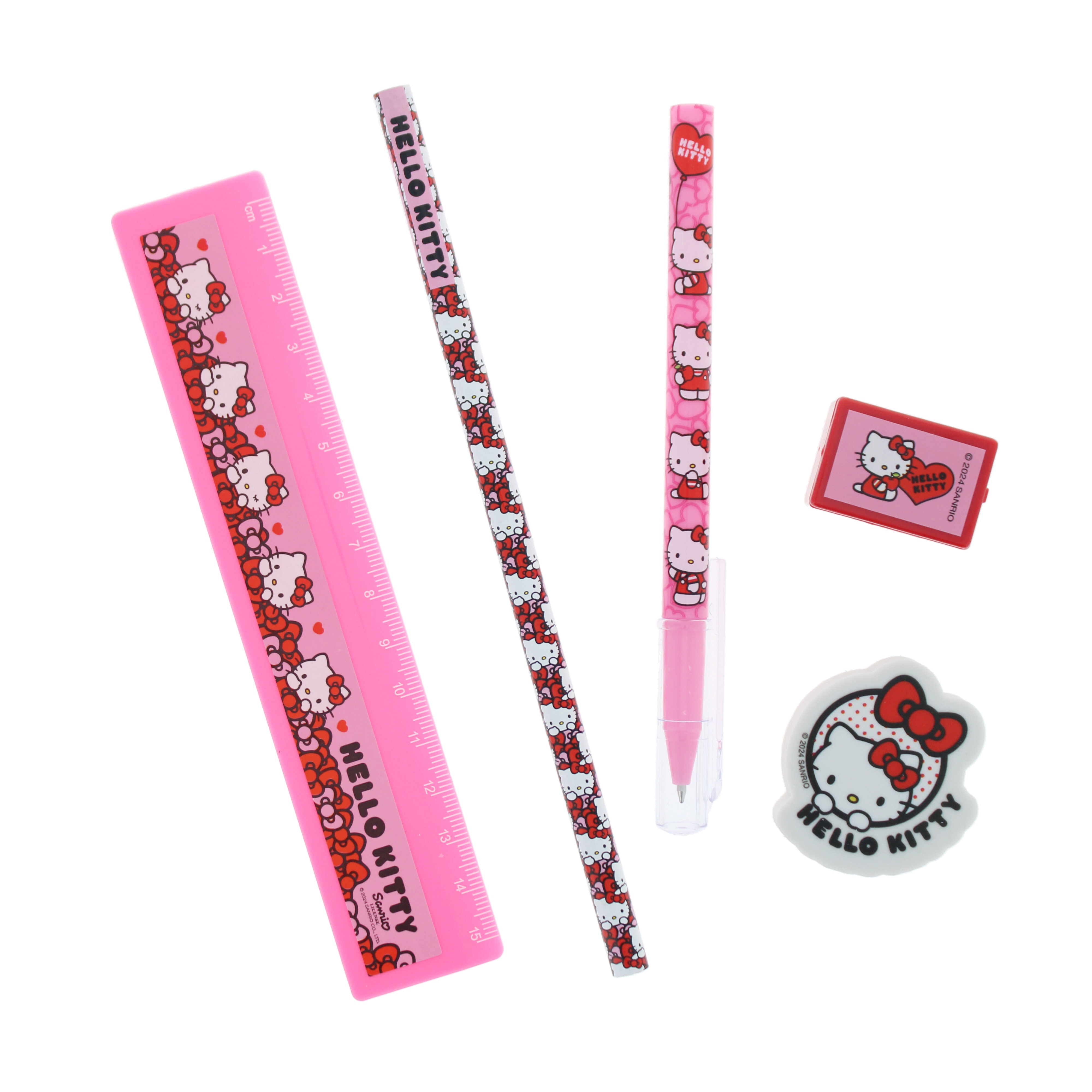 Stationery set, Hello Kitty Hearts & Bows