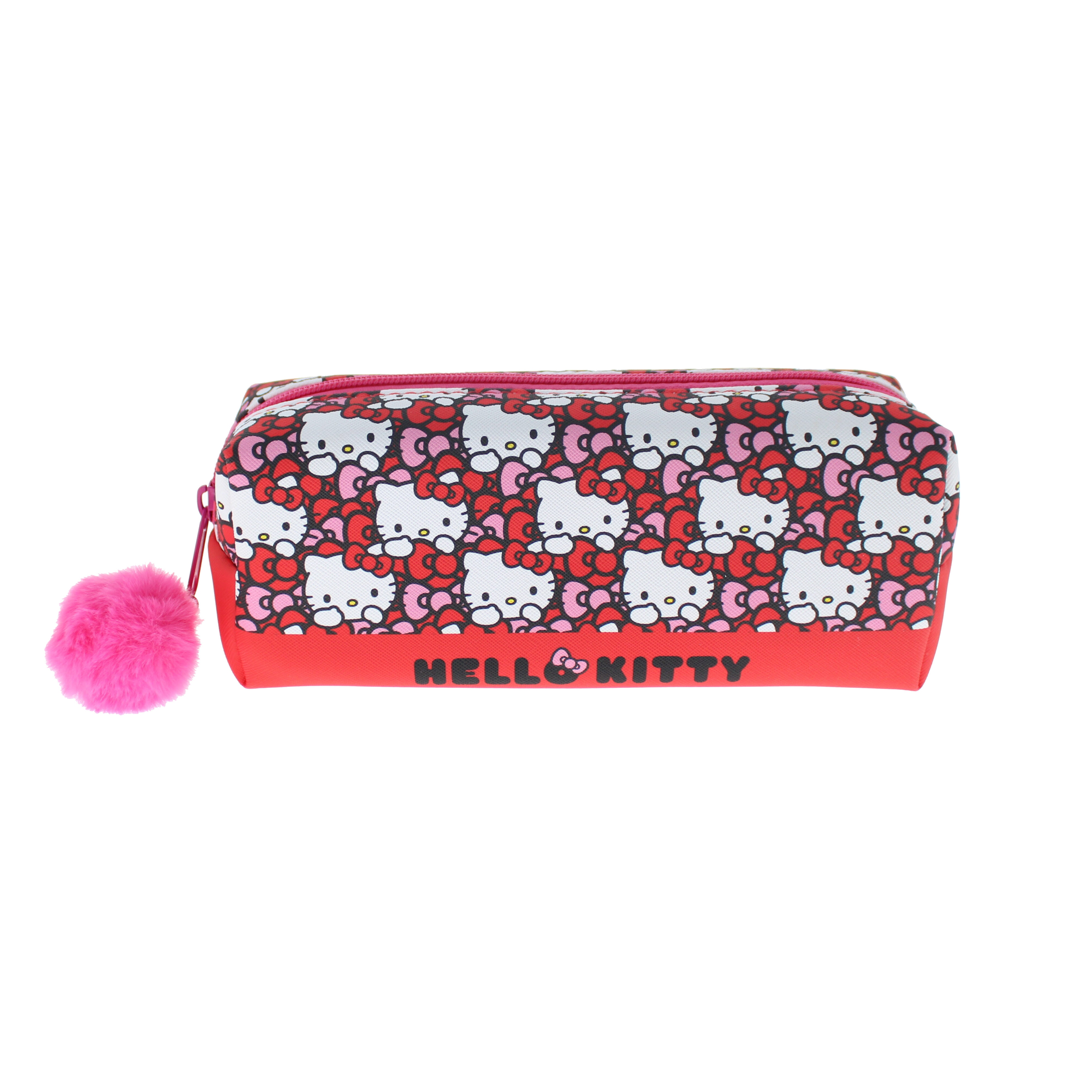 Pennfodral med pompom, Hello Kitty Hearts & Bows