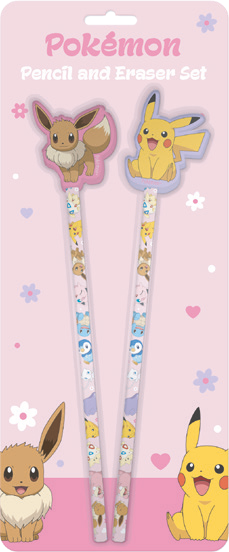 2-pack pennor med sudd - Pokemon Besties