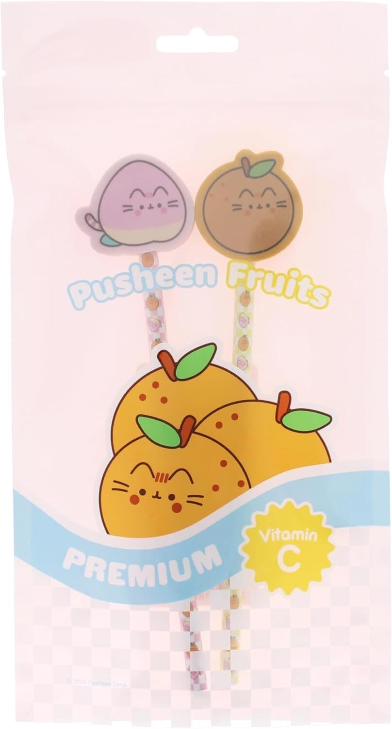 2-pack pennor & sudd, Pusheen Fruits