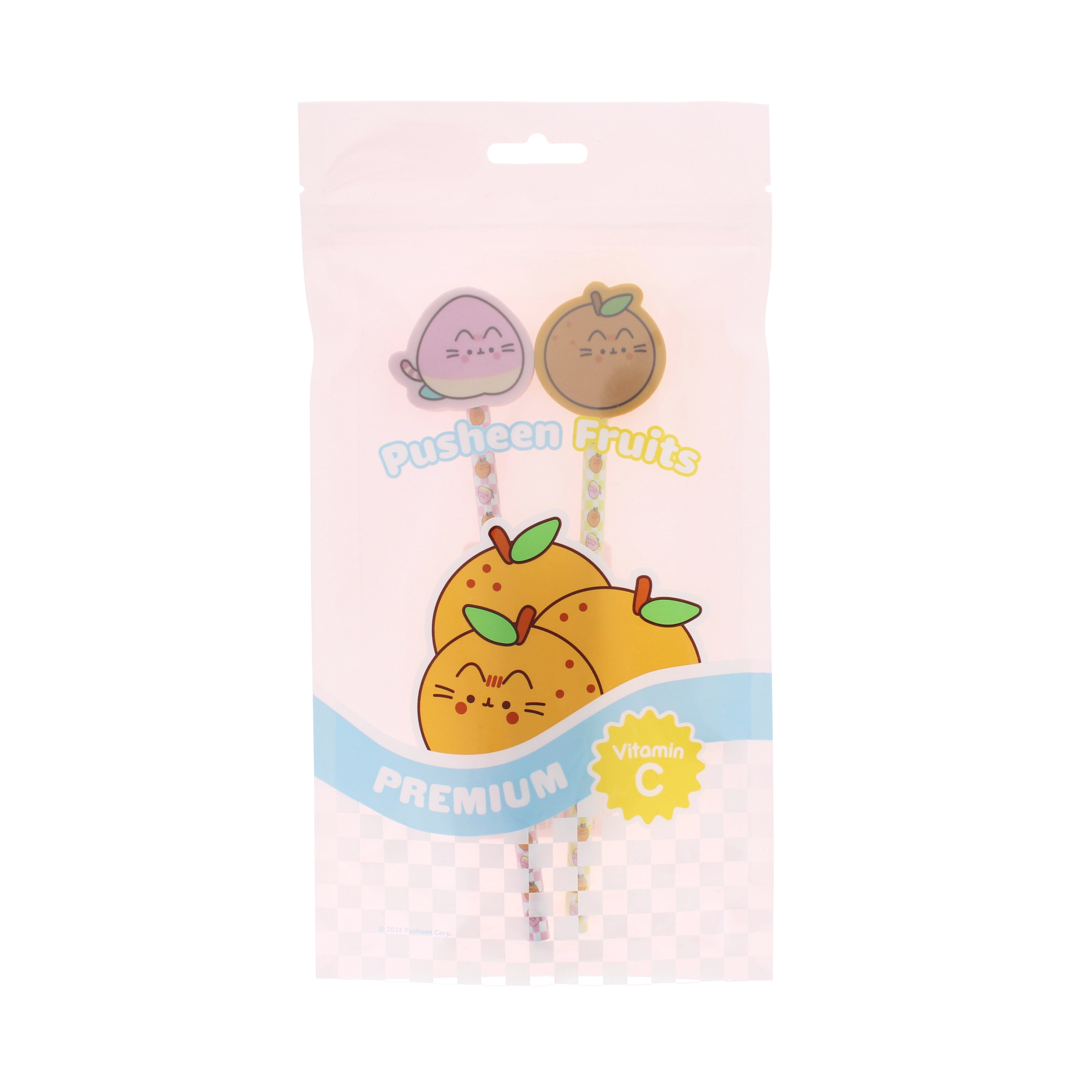 2-pack pennor & sudd, Pusheen Fruits