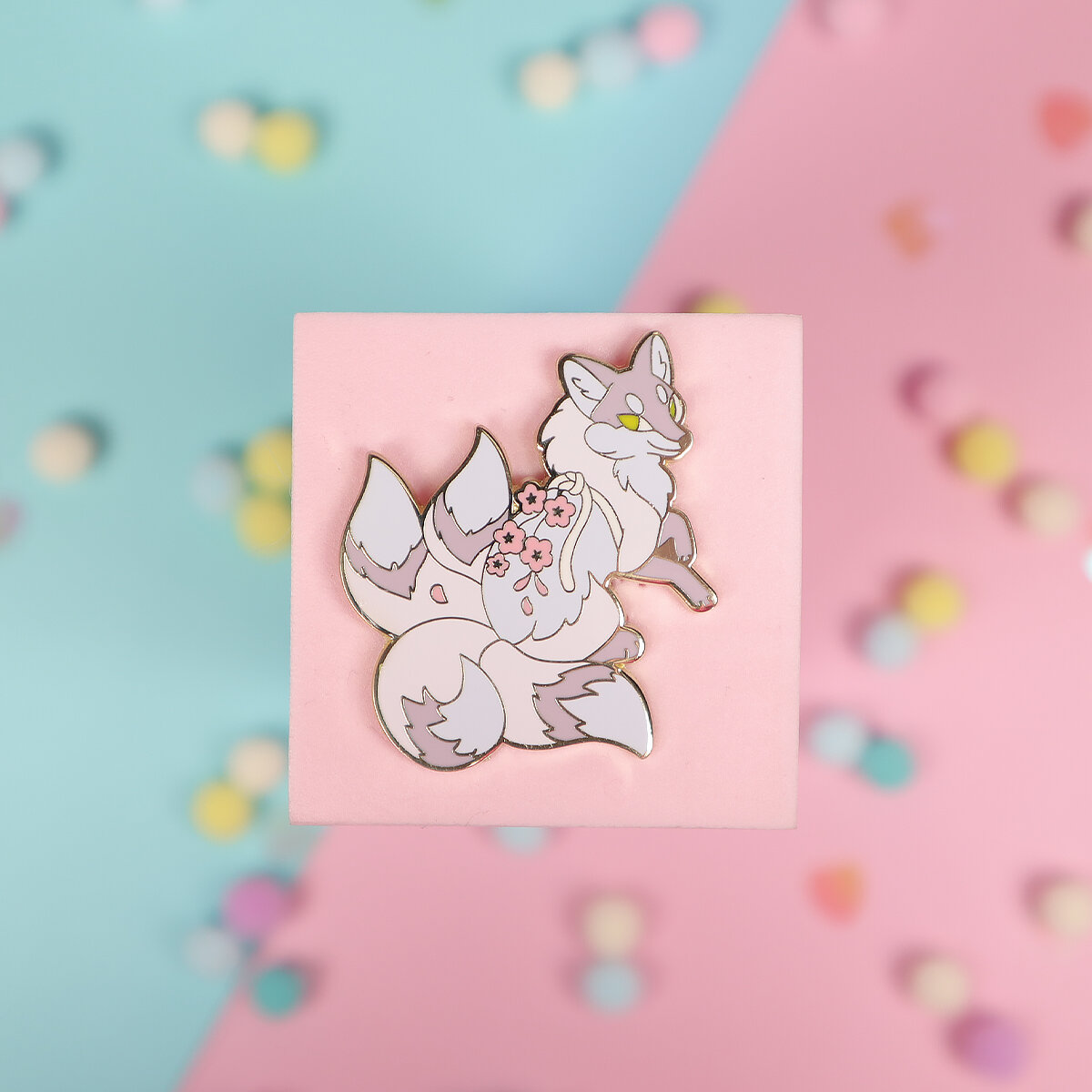Pin - Pink kitsune