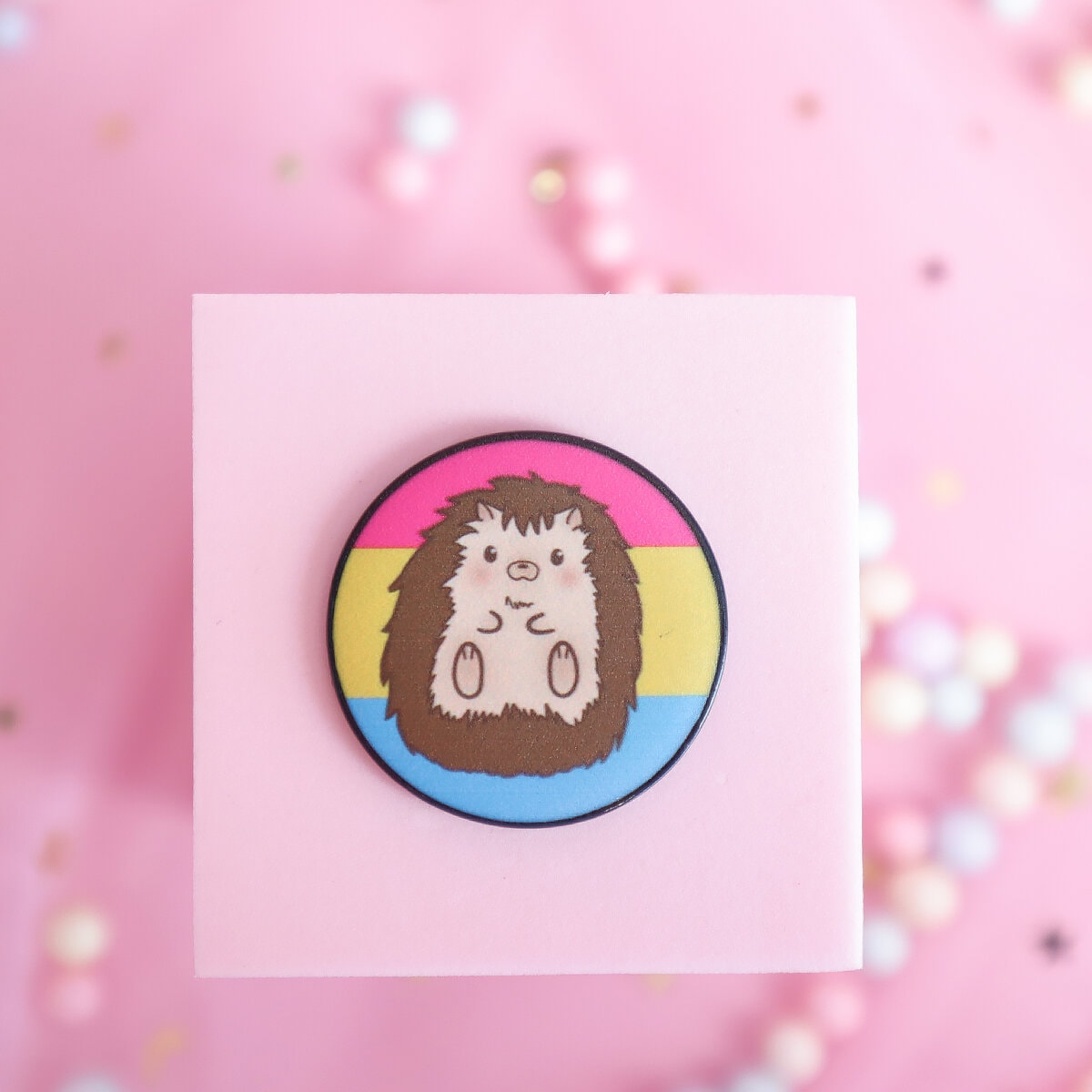 Pin - Pansexual pride hedgehog