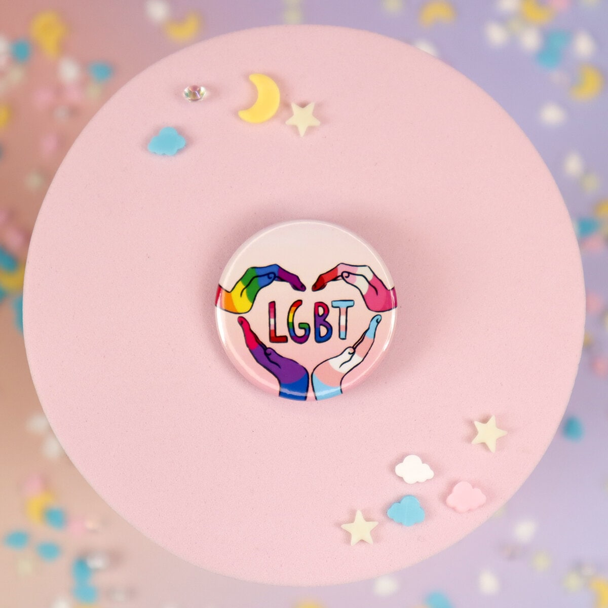 Knapp - LGBT Handhjärta