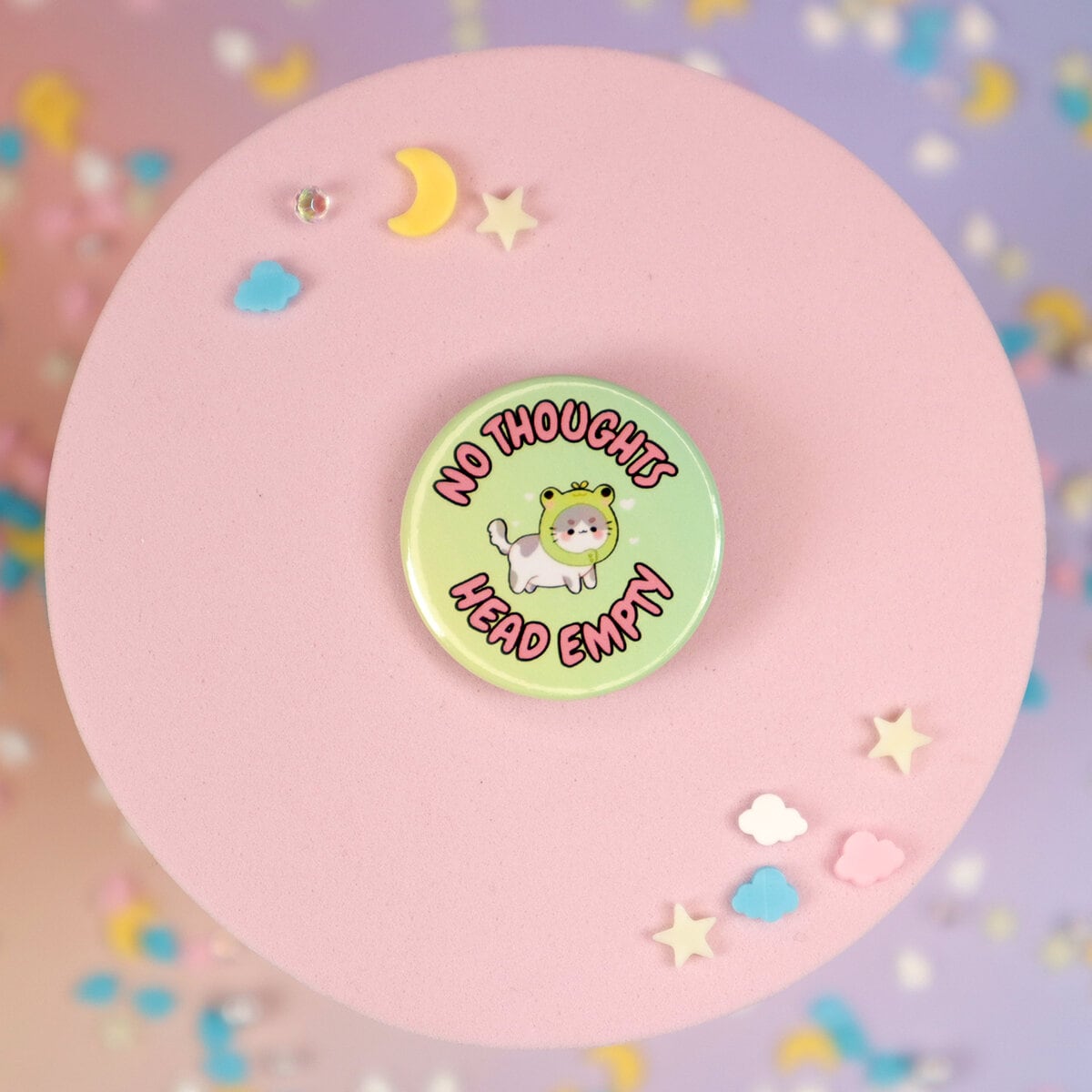 Knapp - Frog hat Kitten - No thoughts head empty