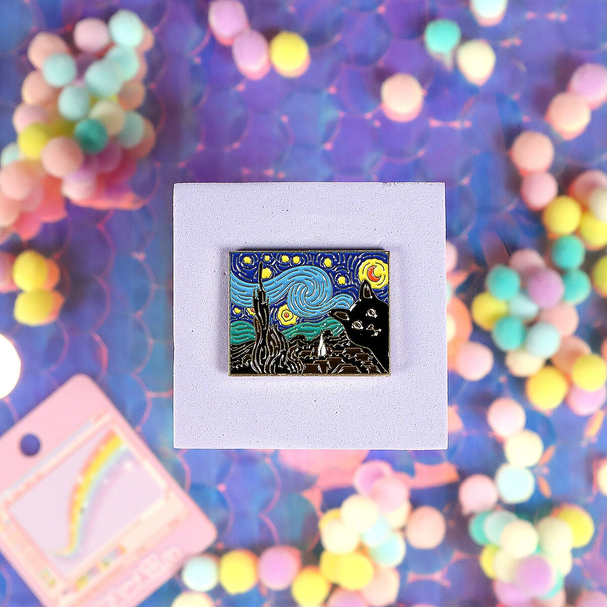 Pin - Starry Night cat