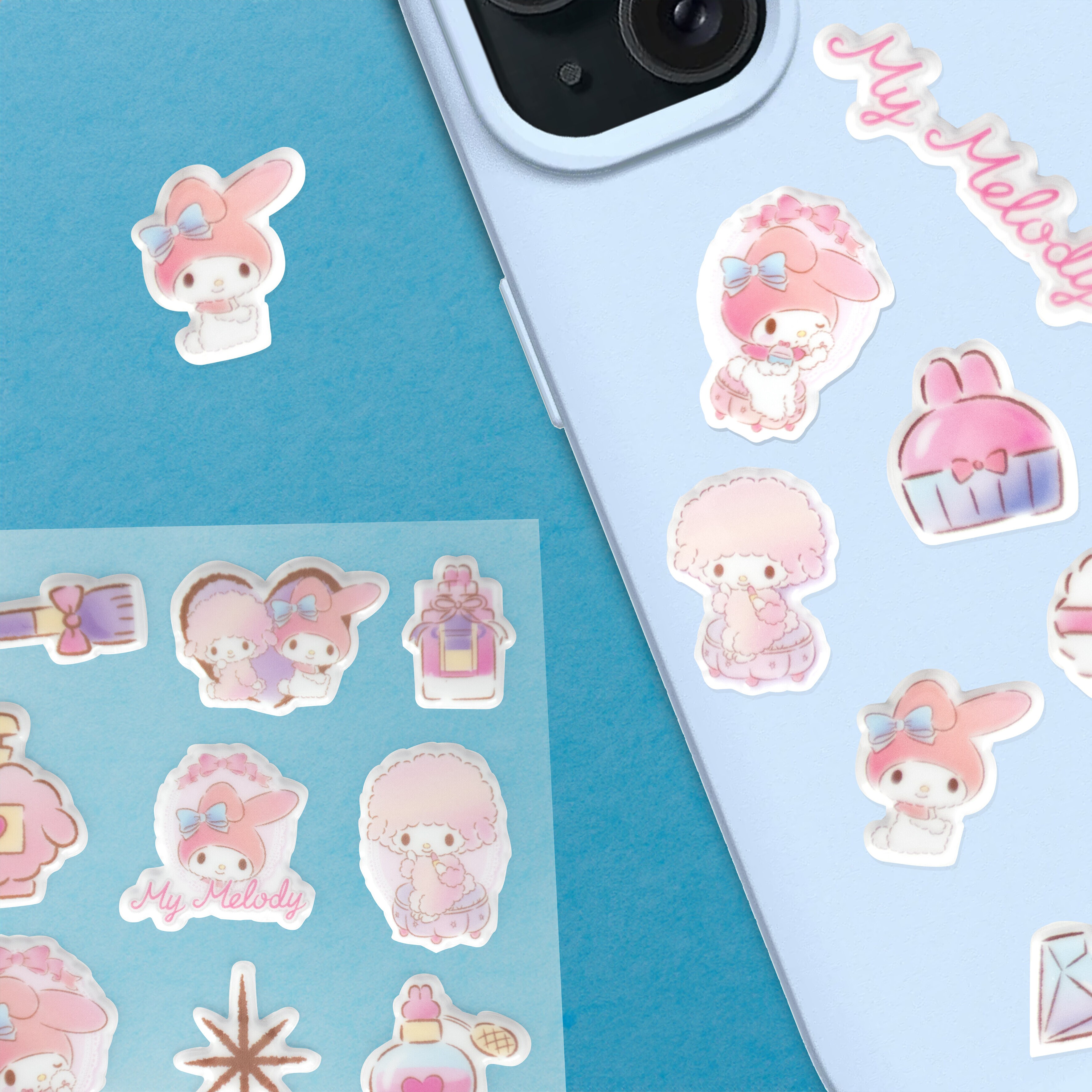 My Melody puffy stickers