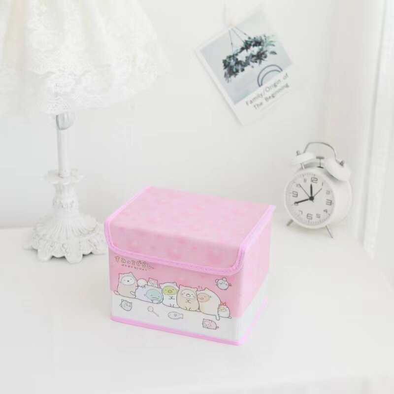 Rosa förvaringslåda med lock - Sumikko Gurashi katter