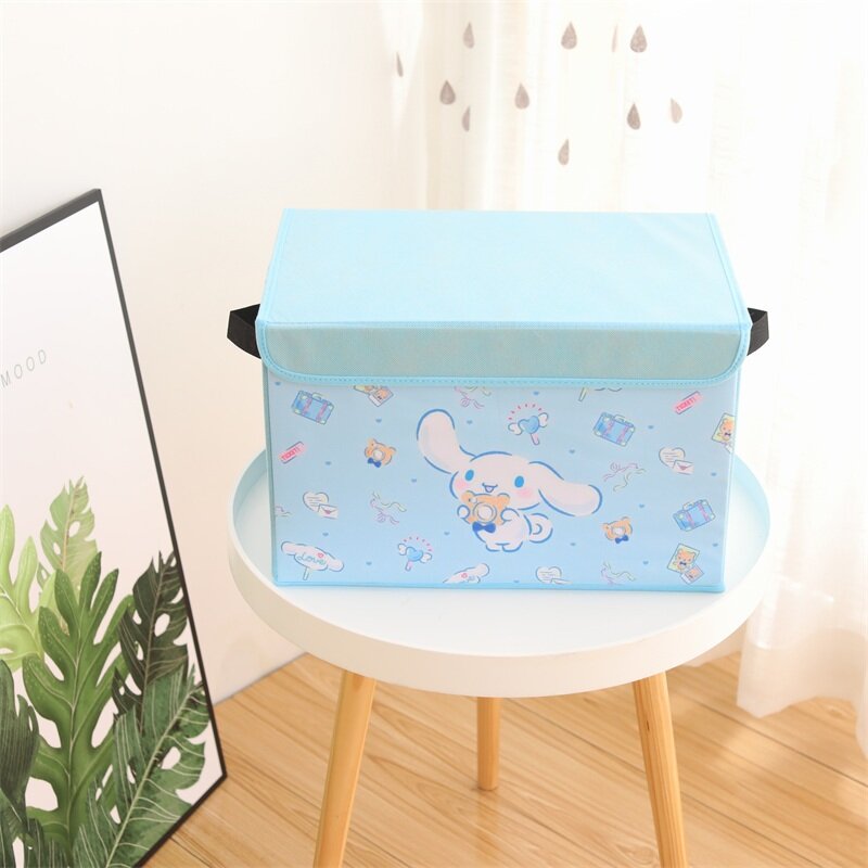 Blå förvaringslåda med lock och handtag - Cinnamoroll med kamera