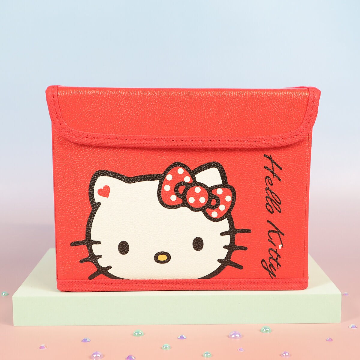 Röd låda med lock - Hello Kitty