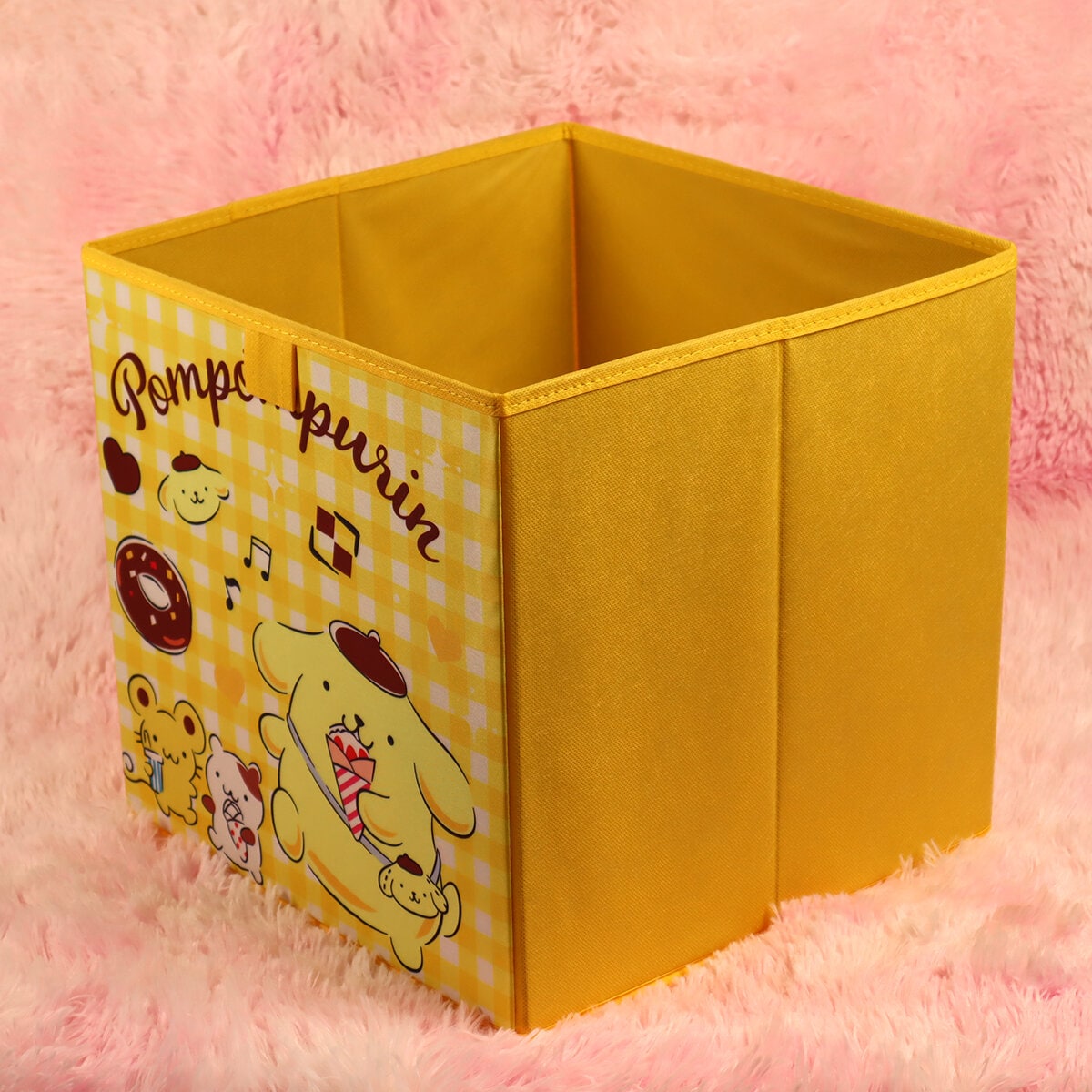 Förvaringslåda - Rutig med Pompom Purin