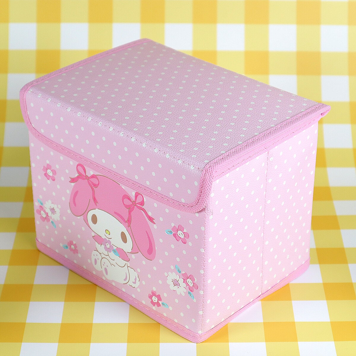 Prickig rosa låda med lock - My Melody med blommor