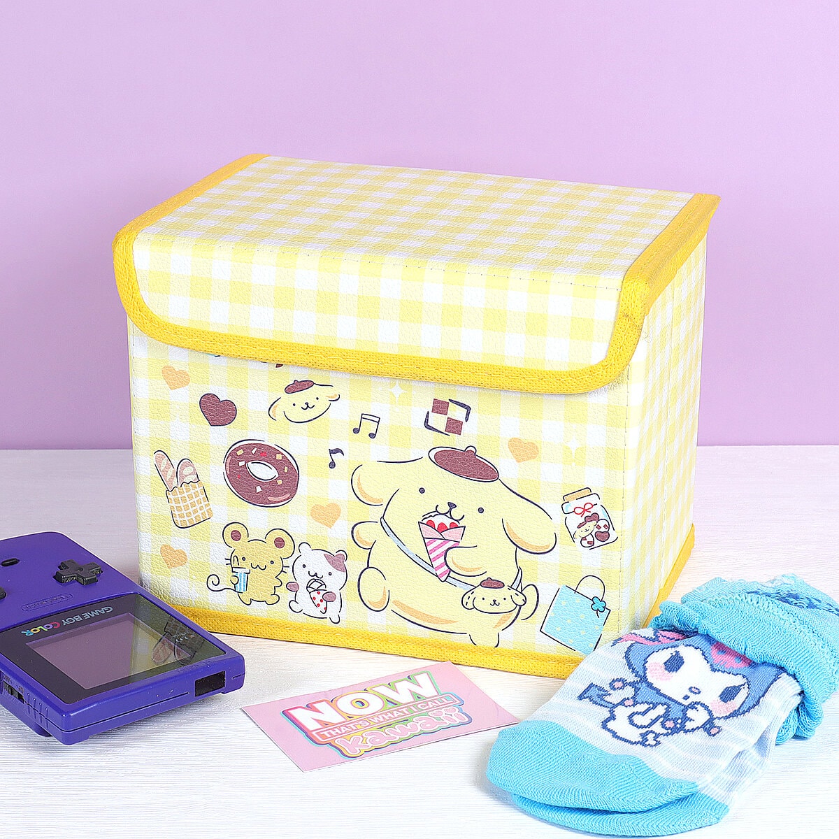 Rutig gul låda med lock - Pompompurin