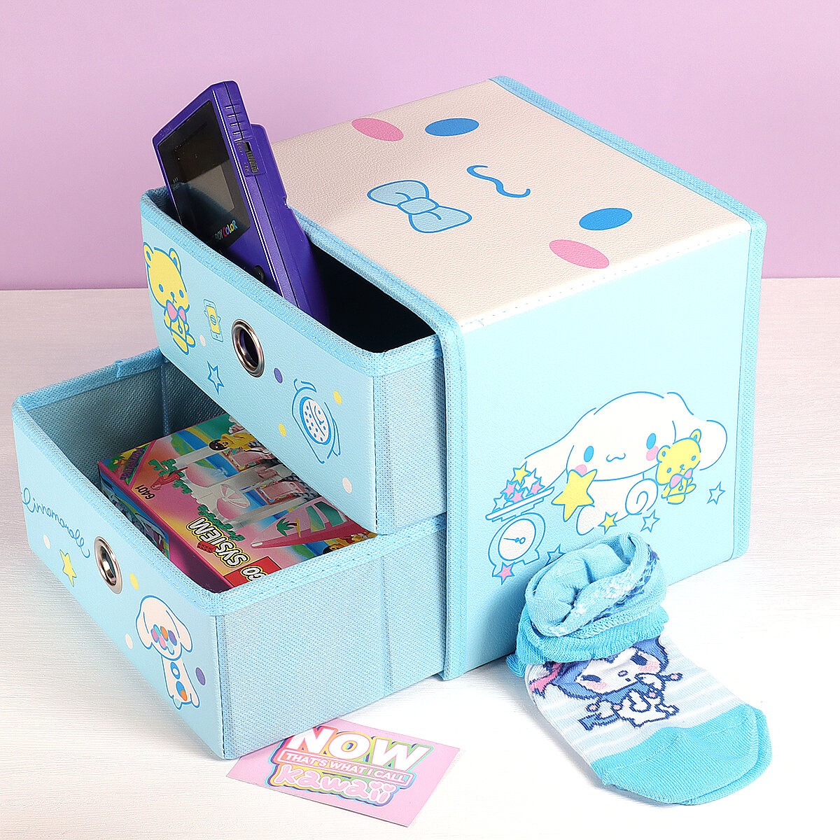 Blå byrå med 2 lådor - Starry Cinnamoroll 