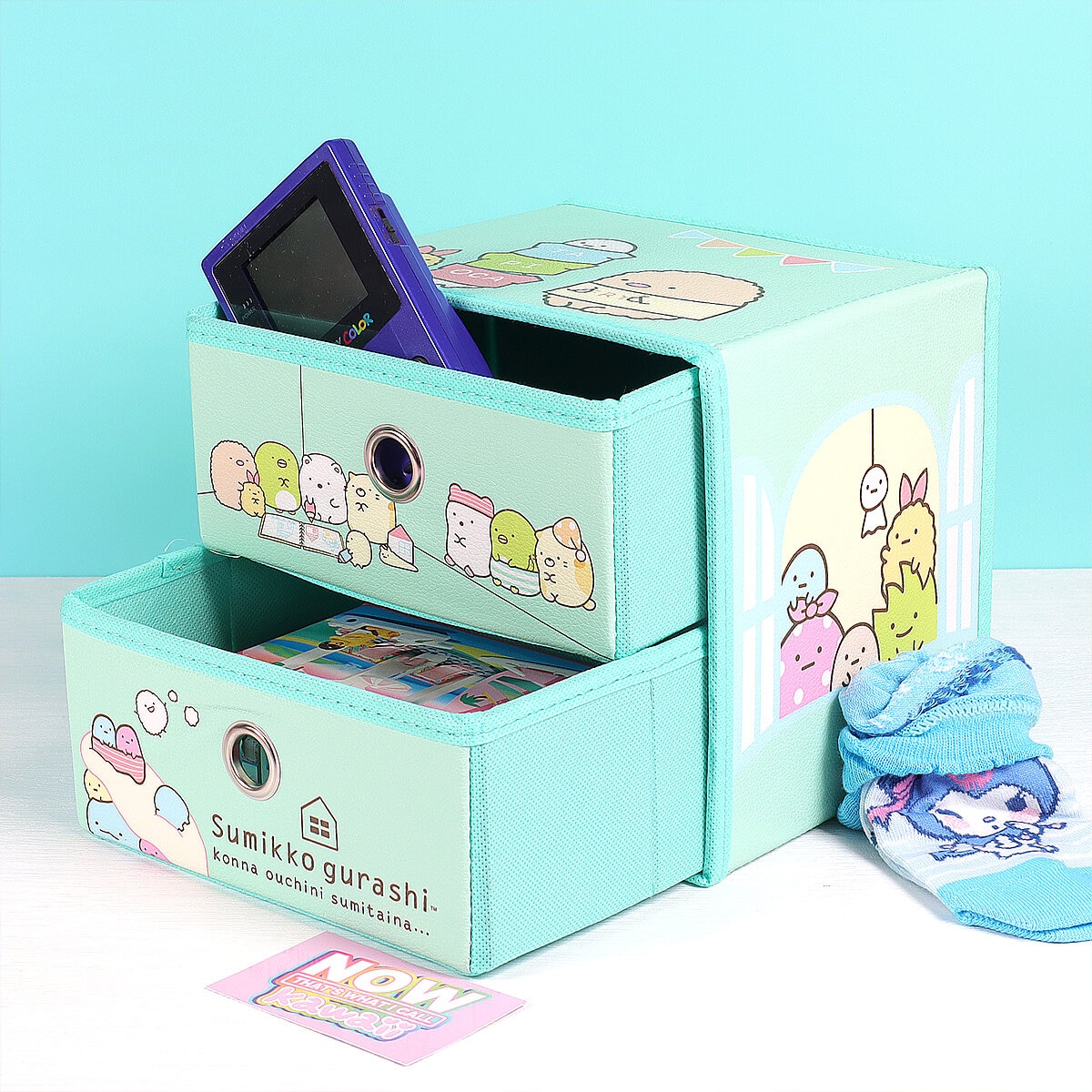 Grön byrå med 2 lådor - Sumikko Gurashi