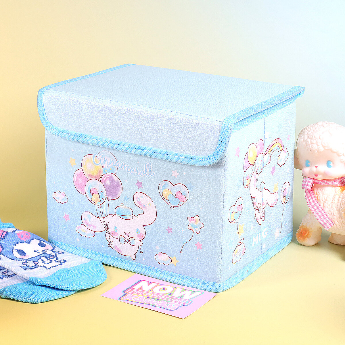 Blå låda med lock - Cinnamoroll med ballonger