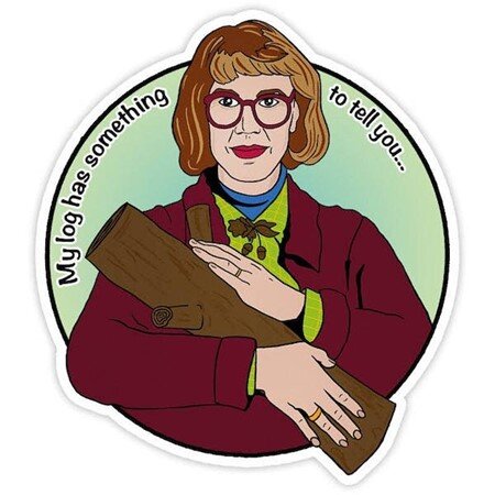 Vinylsticker - Log Lady från Twin Peaks