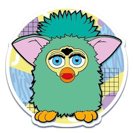 Vinylsticker - Grön Furby