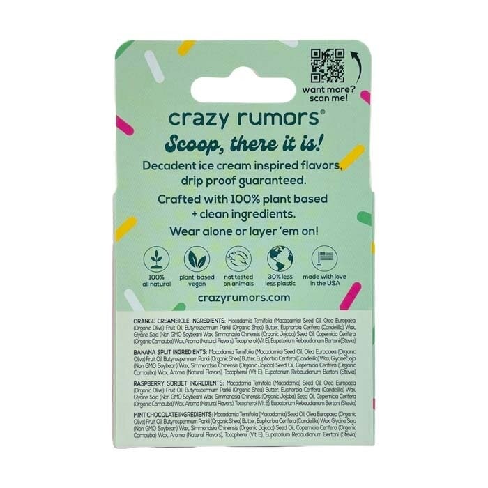 4 Pack Lip Balm, Ice Cream Mix