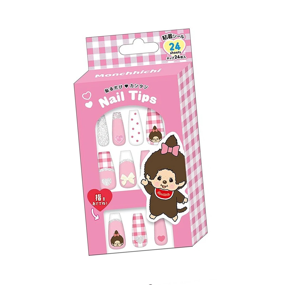Nail Tips Kit - Monchhichi 24st Rosa