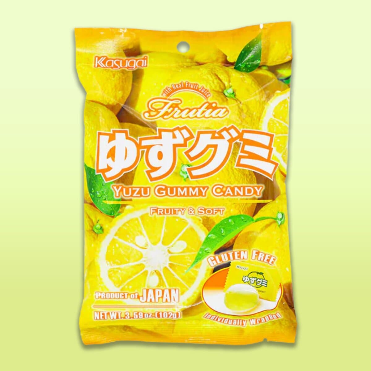 Kasugai Frutia Yuzu Gummy Candy 102g