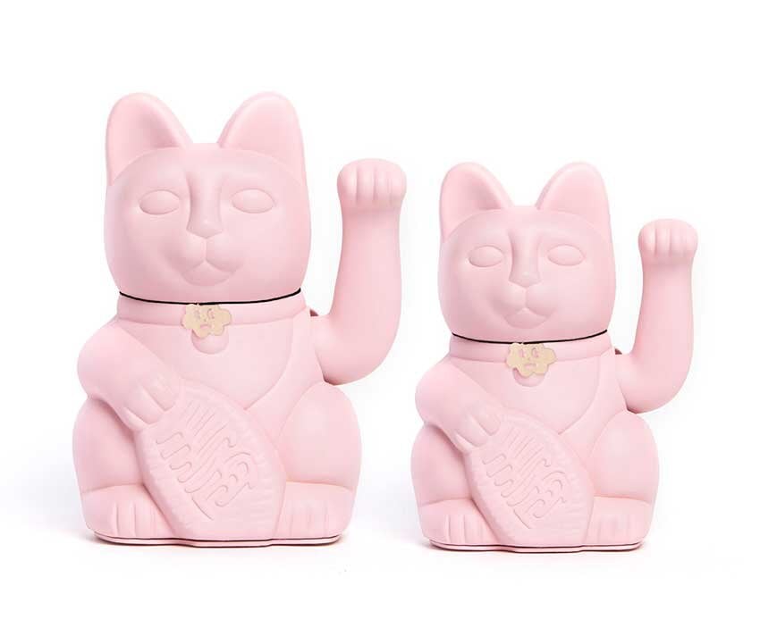 Ljusrosa maneki neko