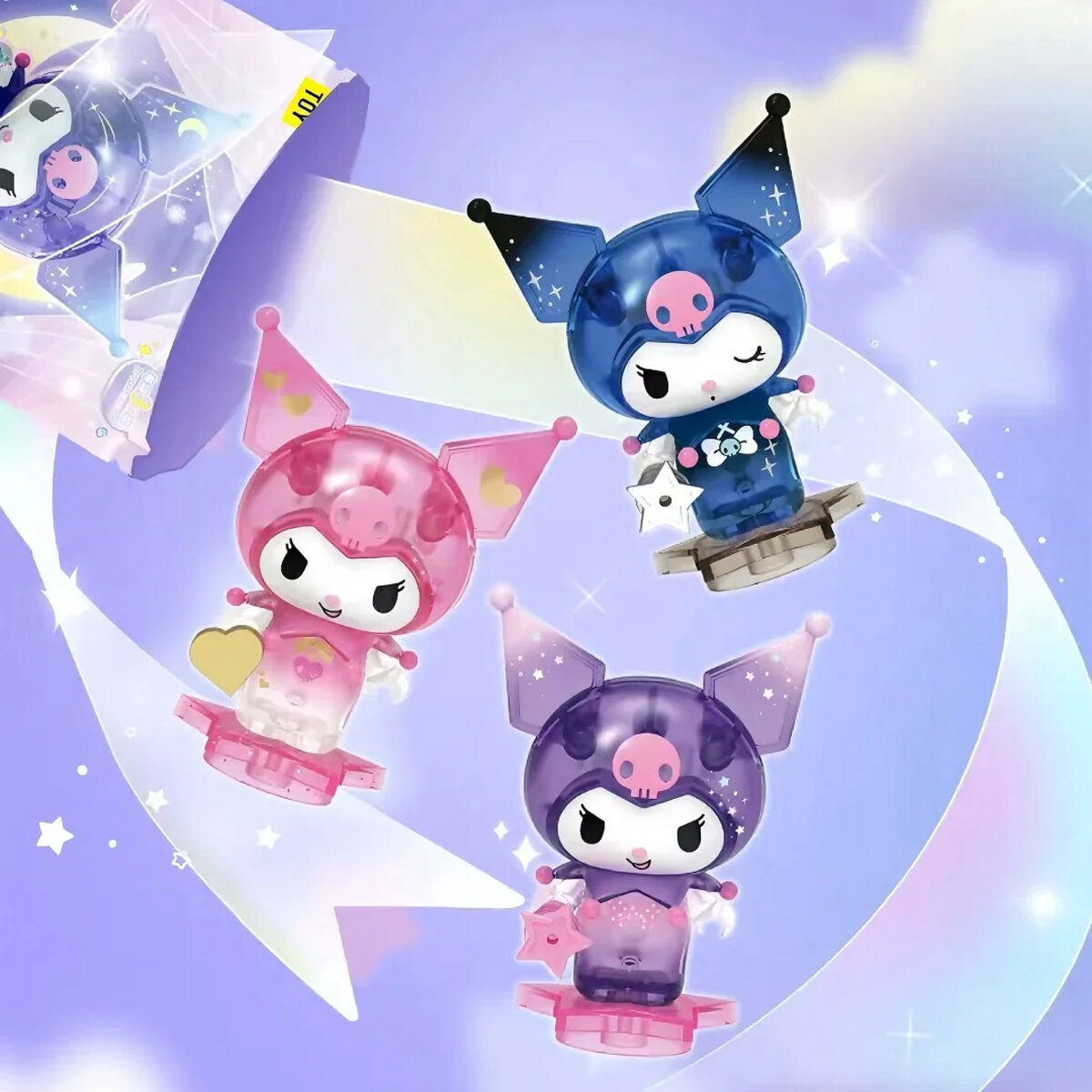 Blind Box Mini-byggsats Kuromi Love Starry Night