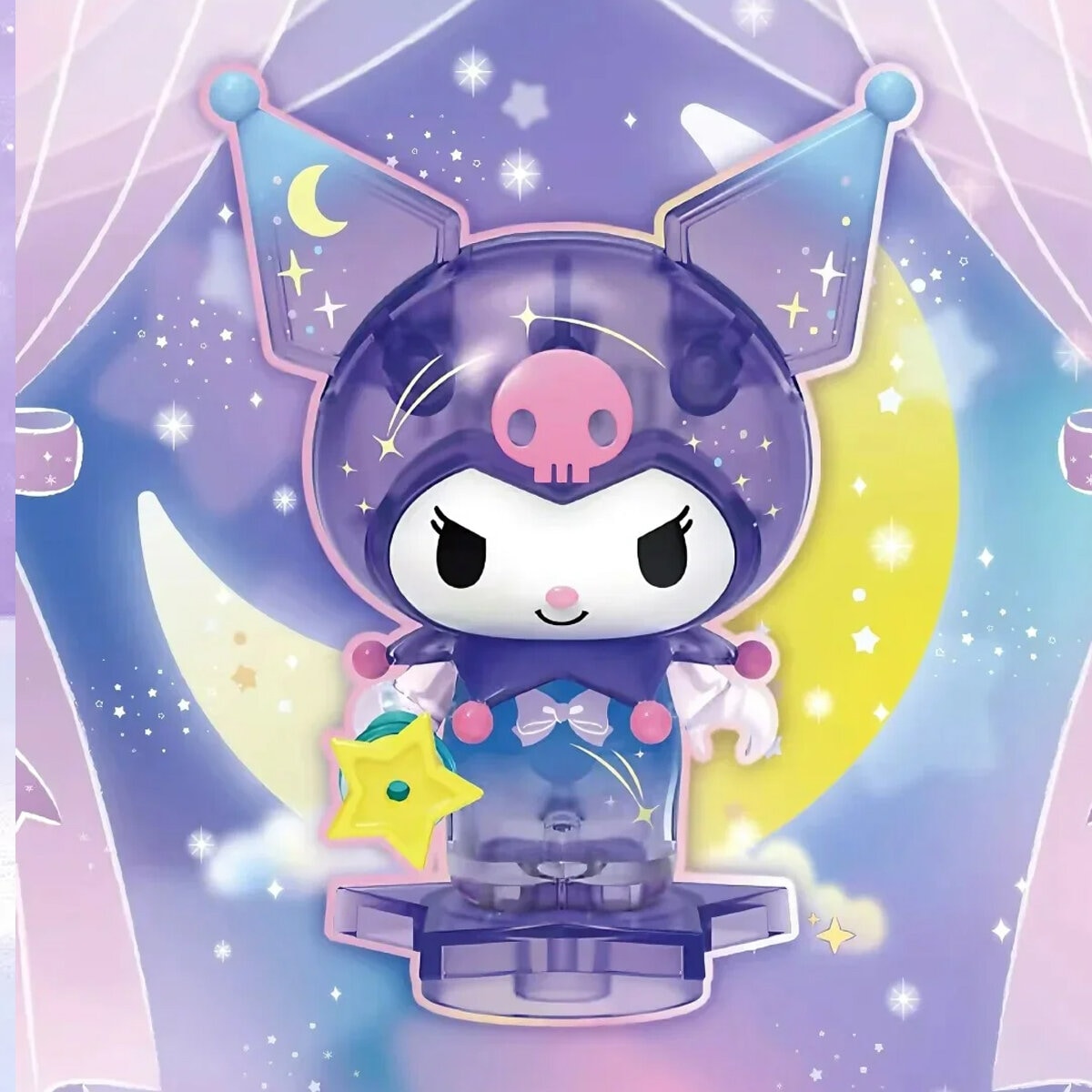 Blind Box Mini-byggsats Kuromi Love Starry Night