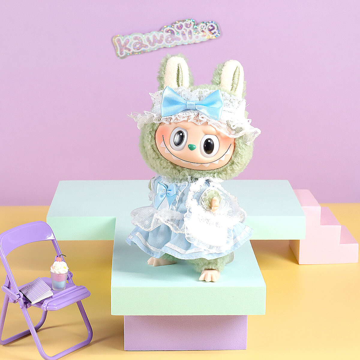 Blått lolita-set