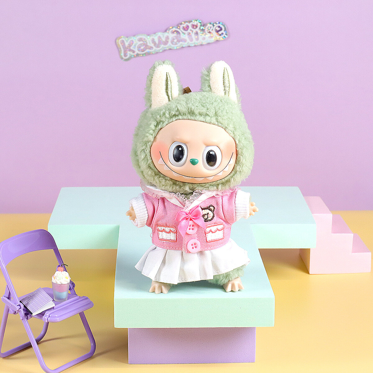Rosa skoluniforms-set