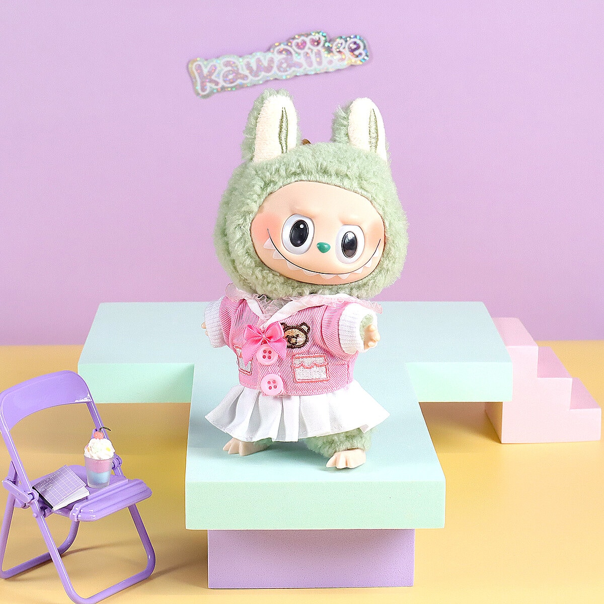 Rosa skoluniforms-set