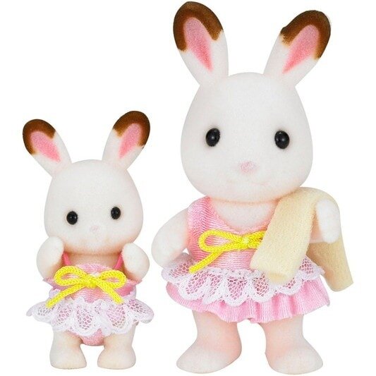 Sylvanian Families-figurer, kaniner i badkläder