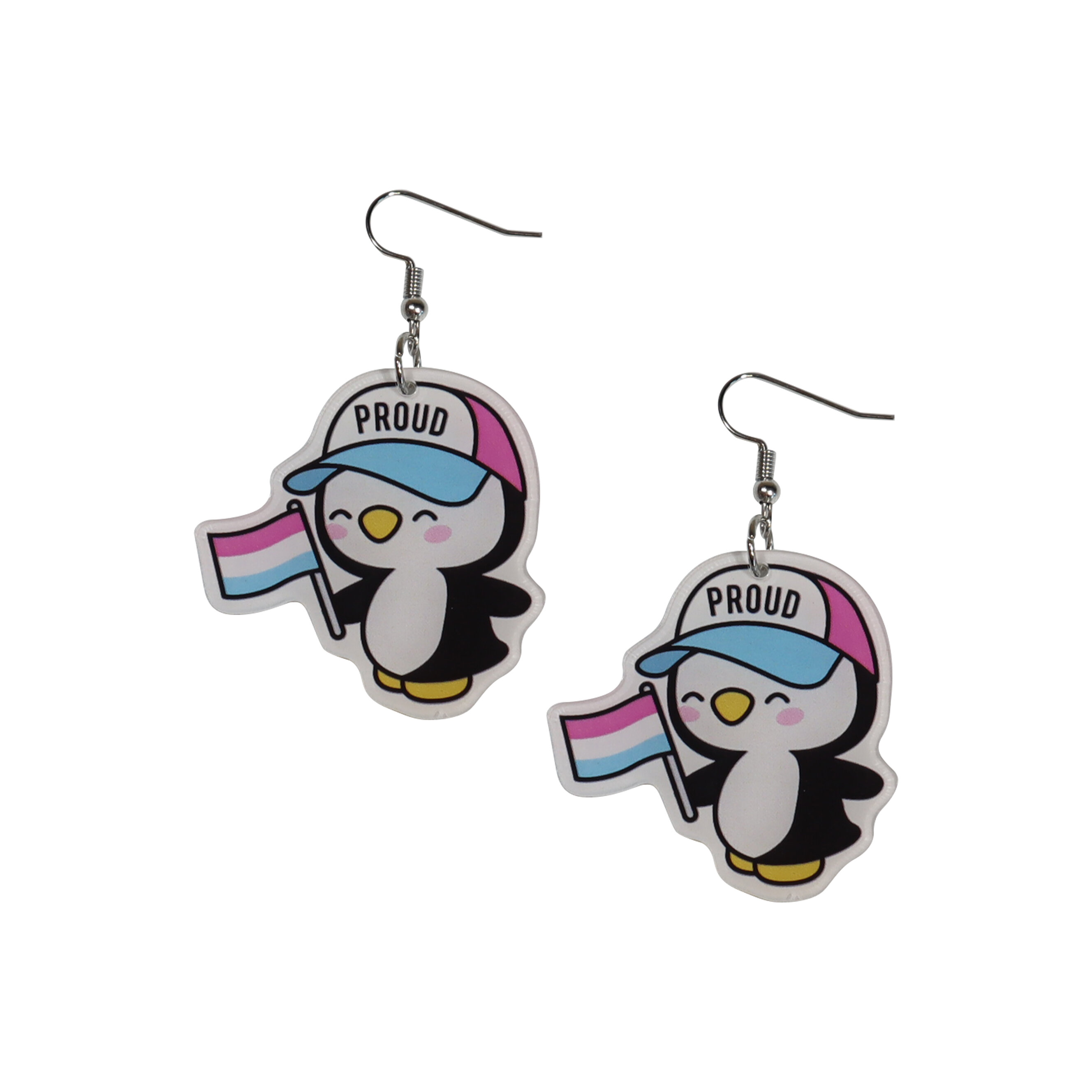 Örhängen - Trans Pride-pingvin