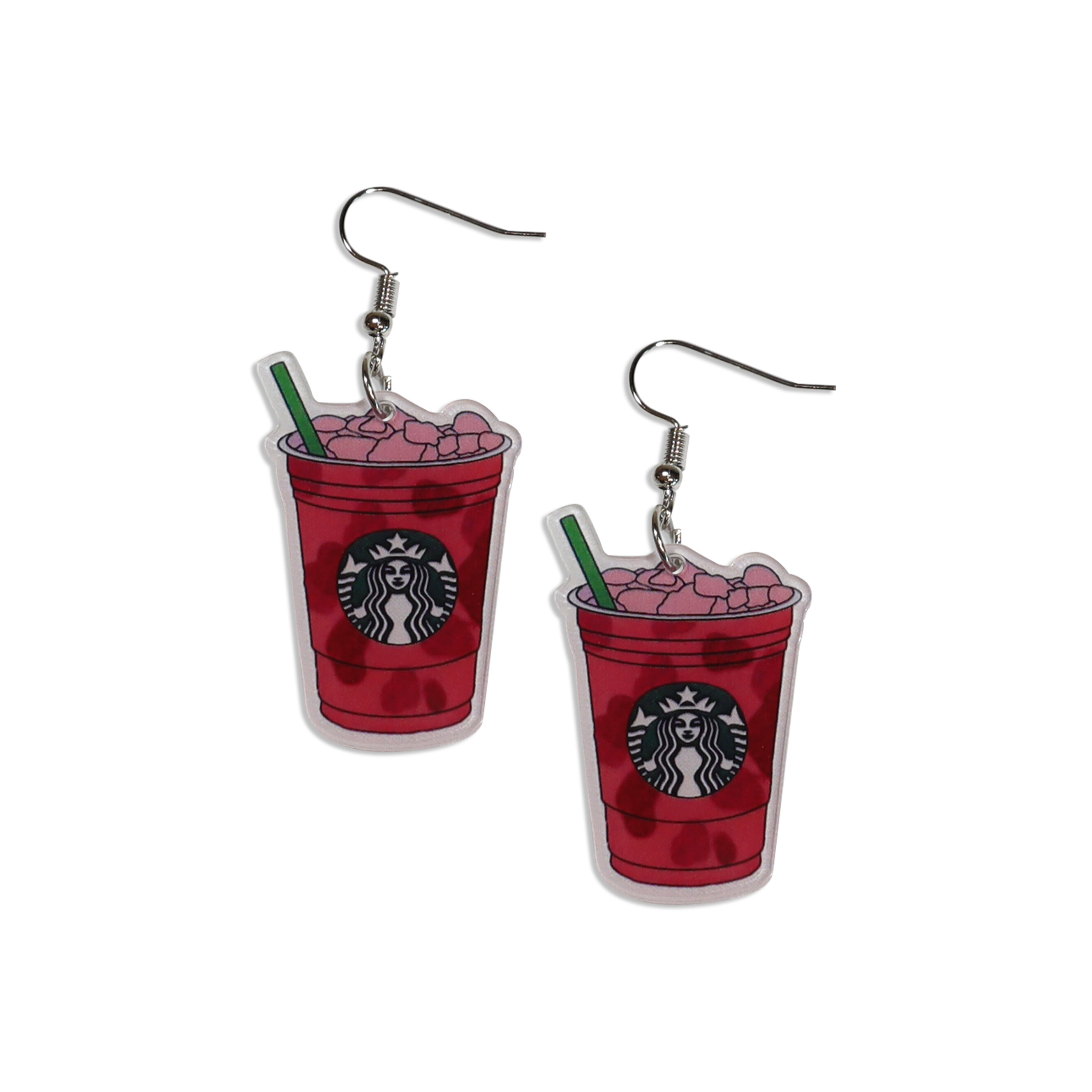 Örhängen - Starbucks jordgubbsdrink