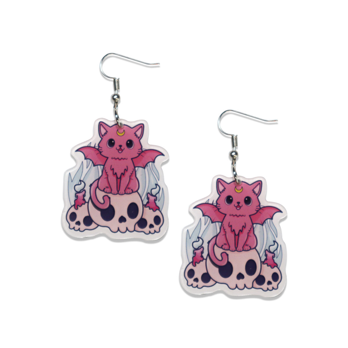 Örhängen - Pink bat-kitten