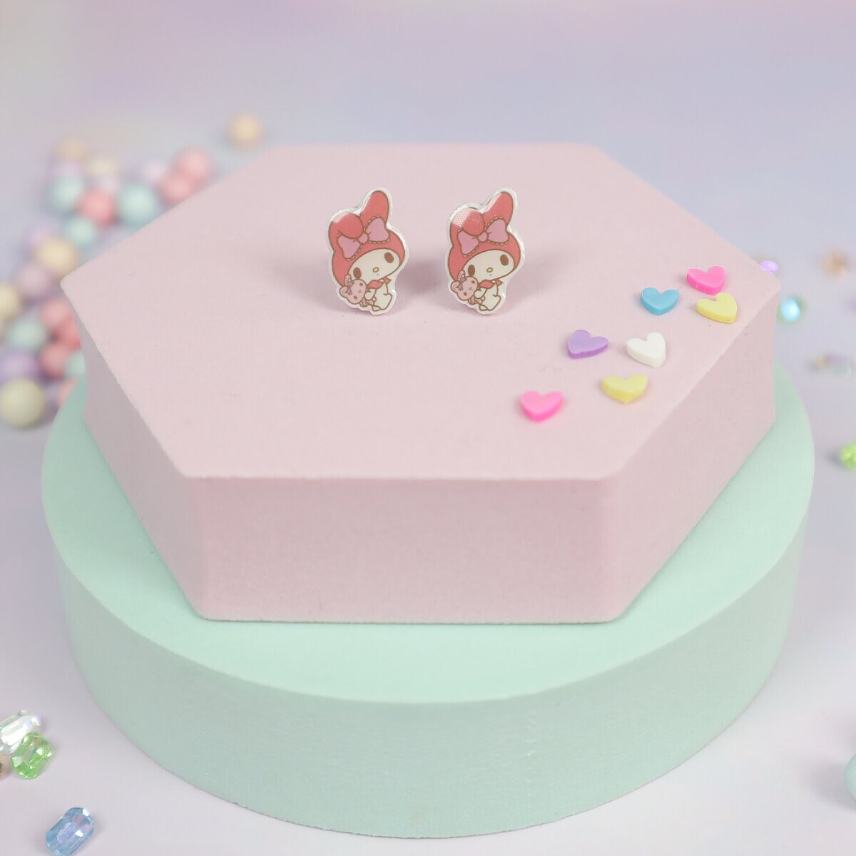 Stiftörhängen - My Melody med kanin