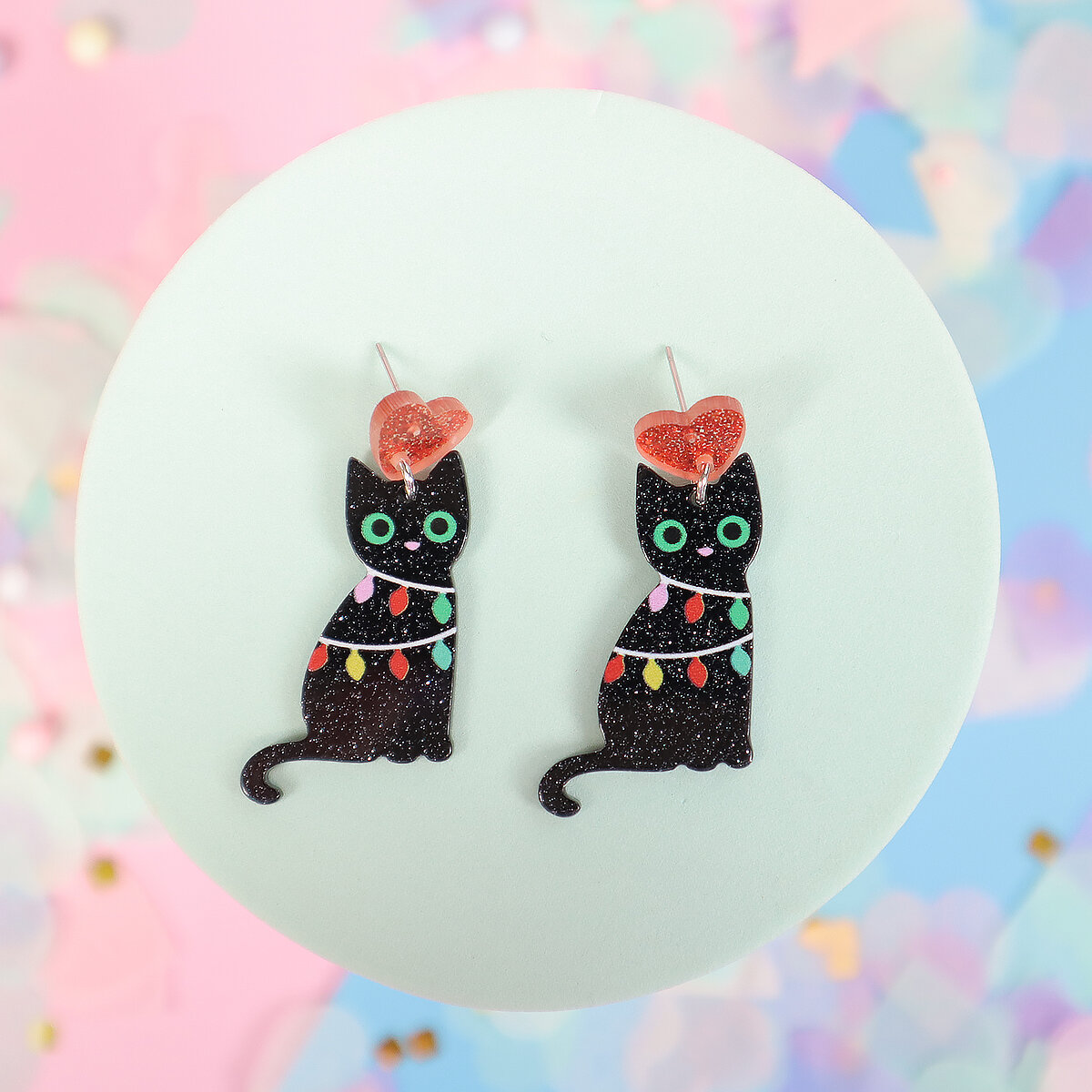 Örhängen - Intrasslad katt