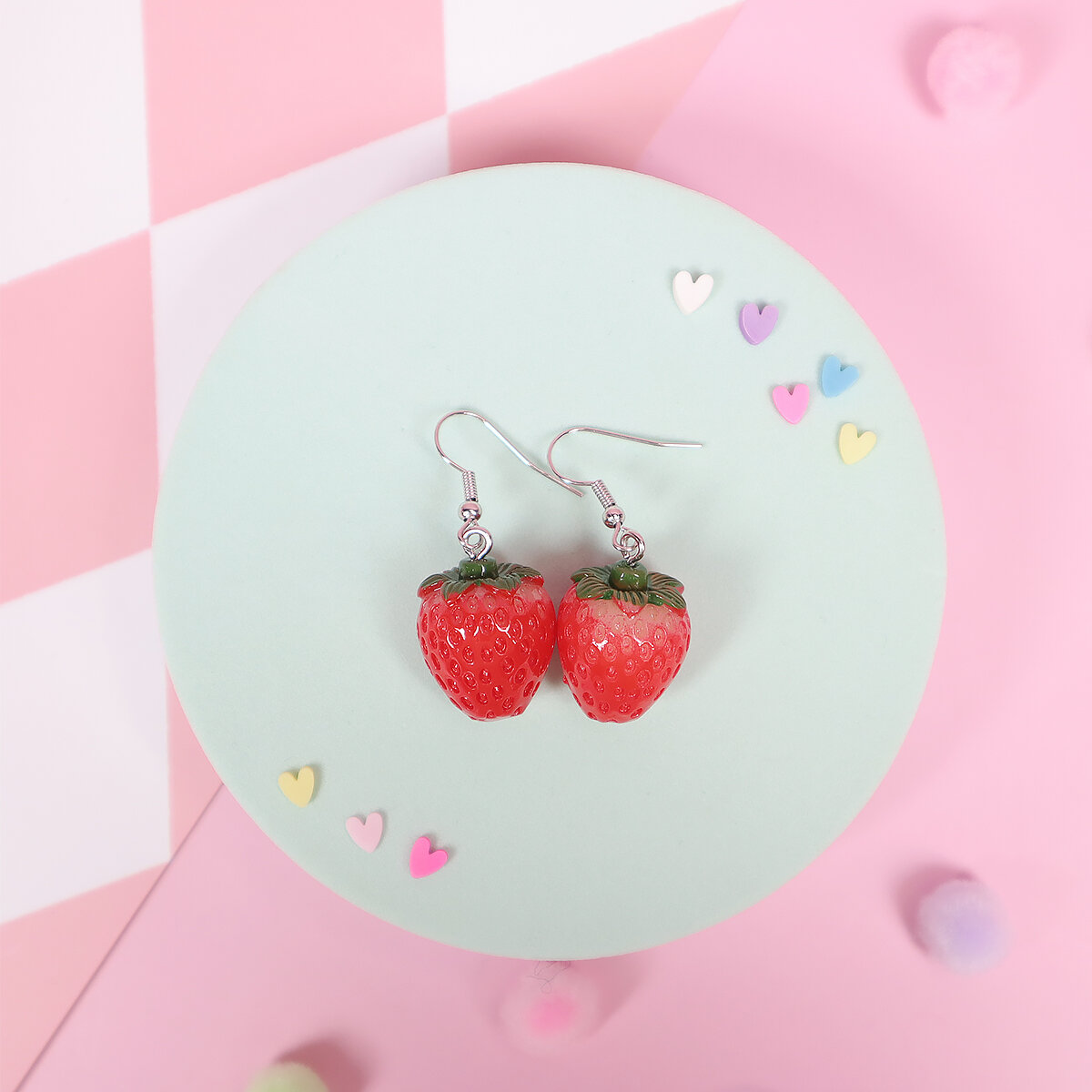 Örhängen - Chunky jordgubbar