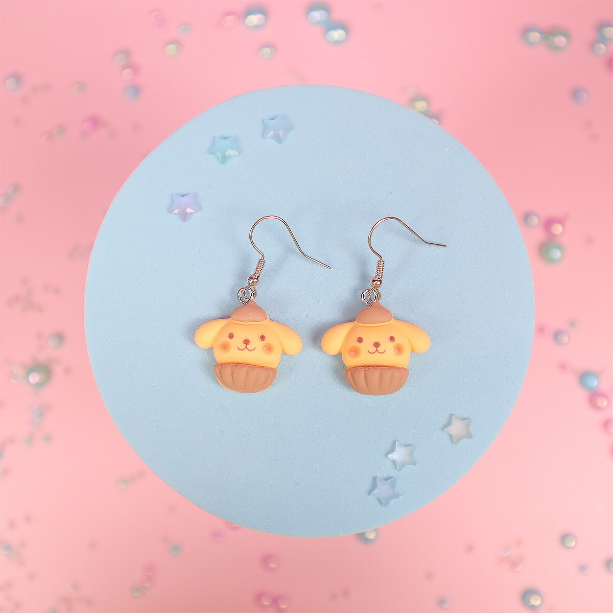 Örhängen - Pompom Purin muffin