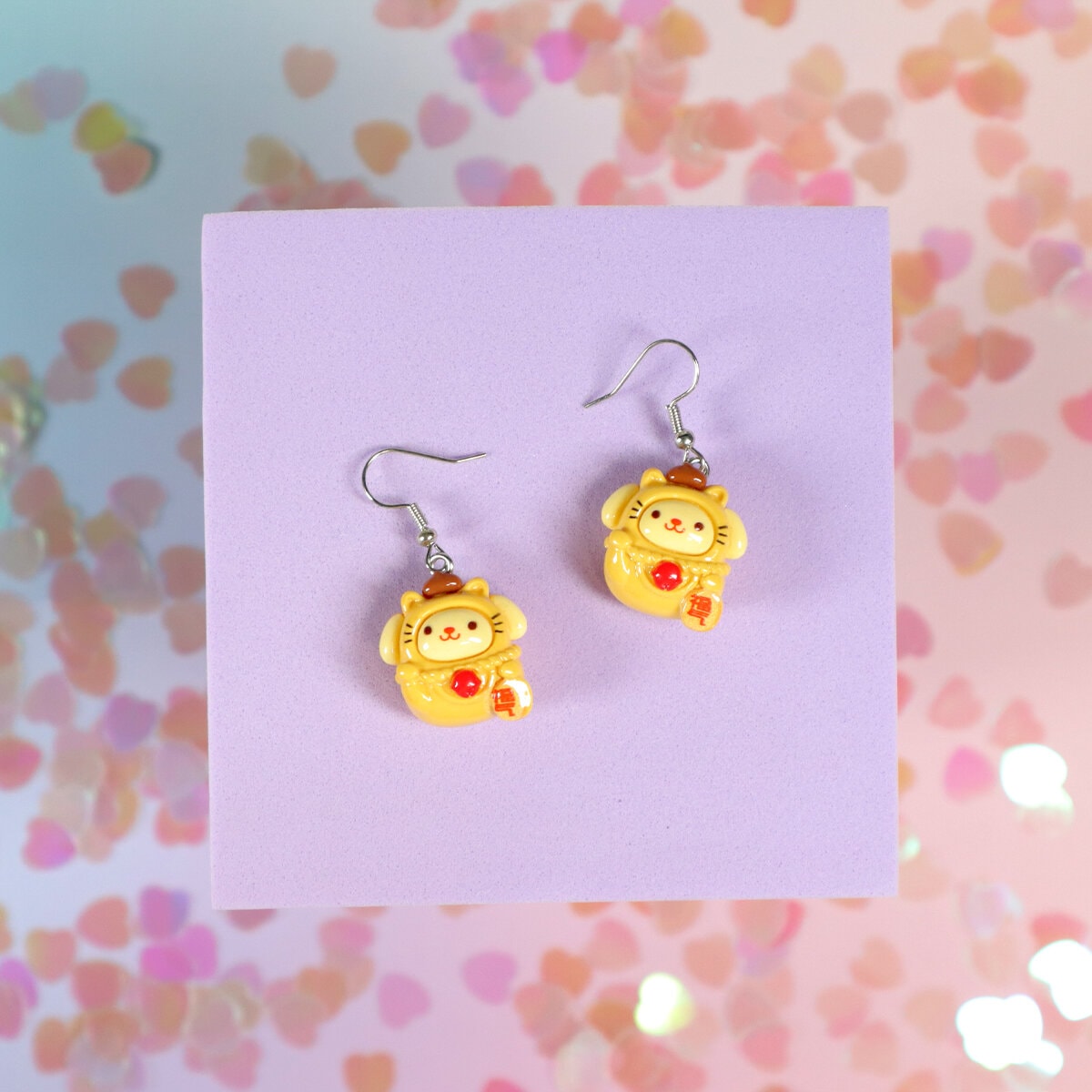 Örhängen - Maneki Neko Pompom Purin