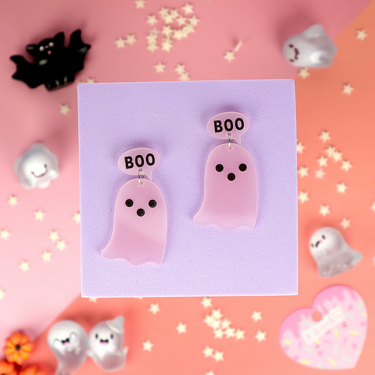 Örhängen - Rosa spöken