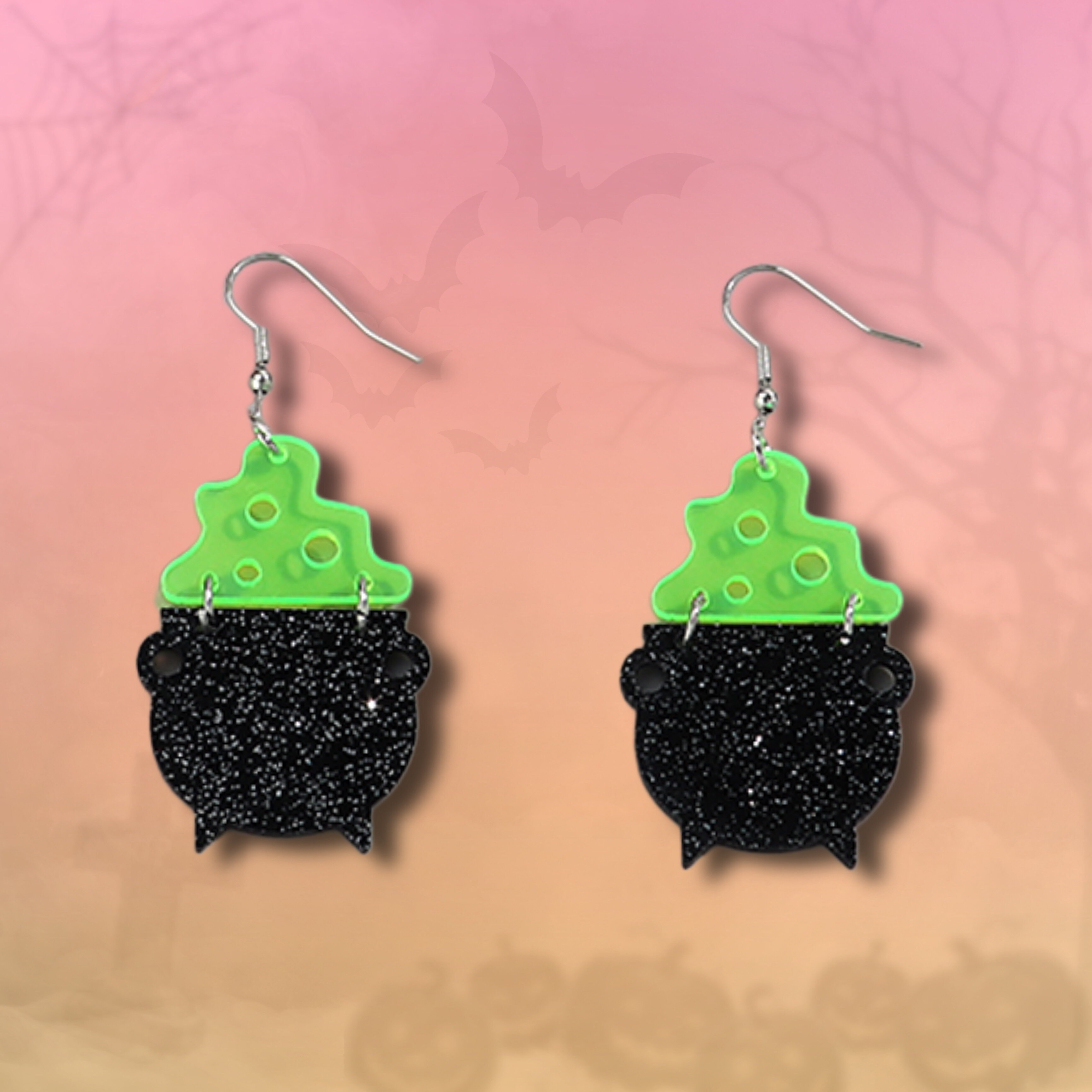 Örhängen - Kittel med grön rök